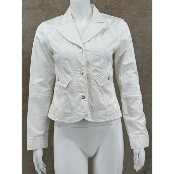 Yansi Fugel Jacket Womens Small Stretch Fitted Moto Blazer Lightweight Modern - Picture 1 of 9